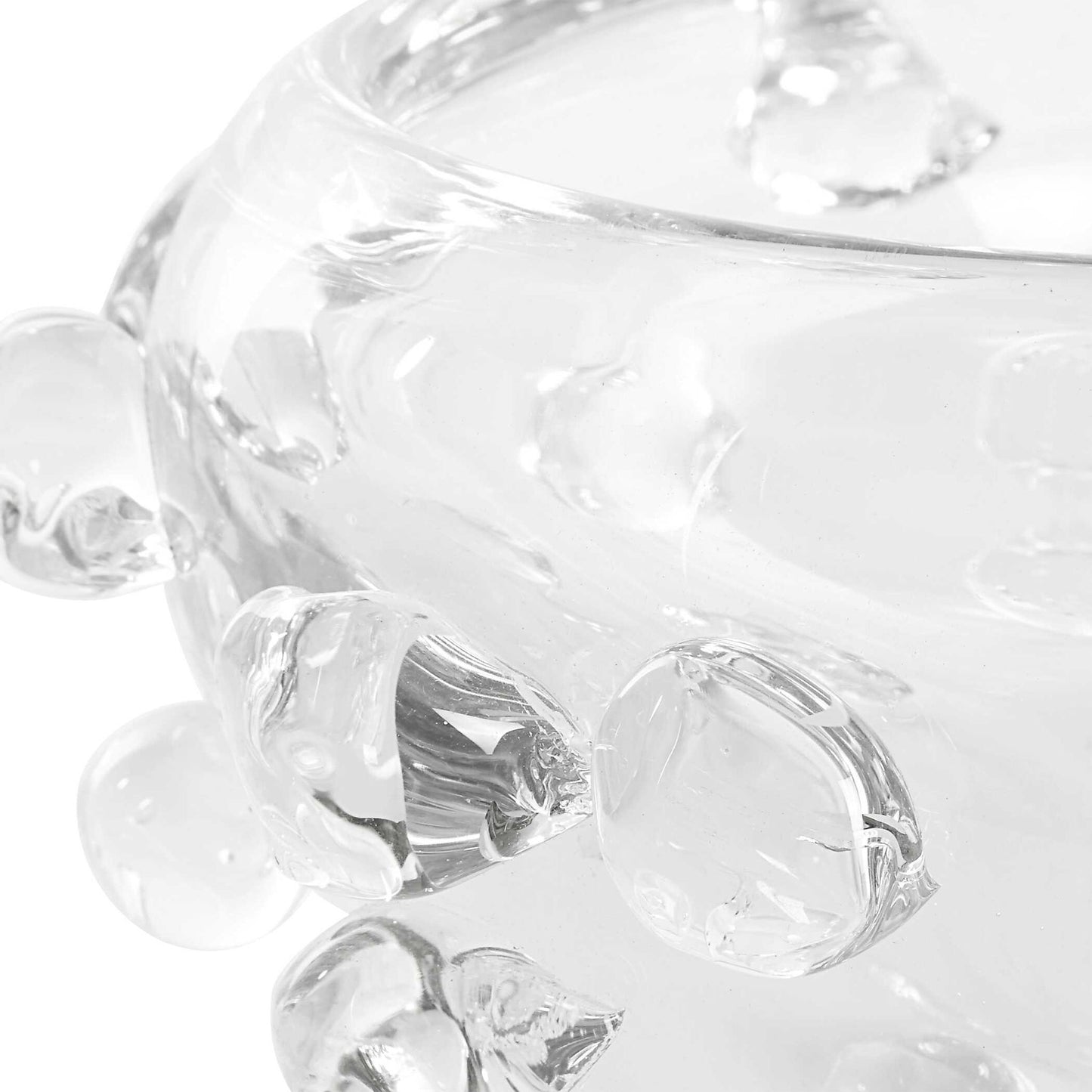 Aura - Clear Glass Bowl - White