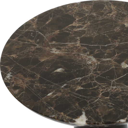 Hastings - Marble Accent Table - Dark Brown