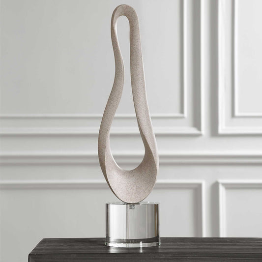 Oval Harmony - Sculpture - Gray