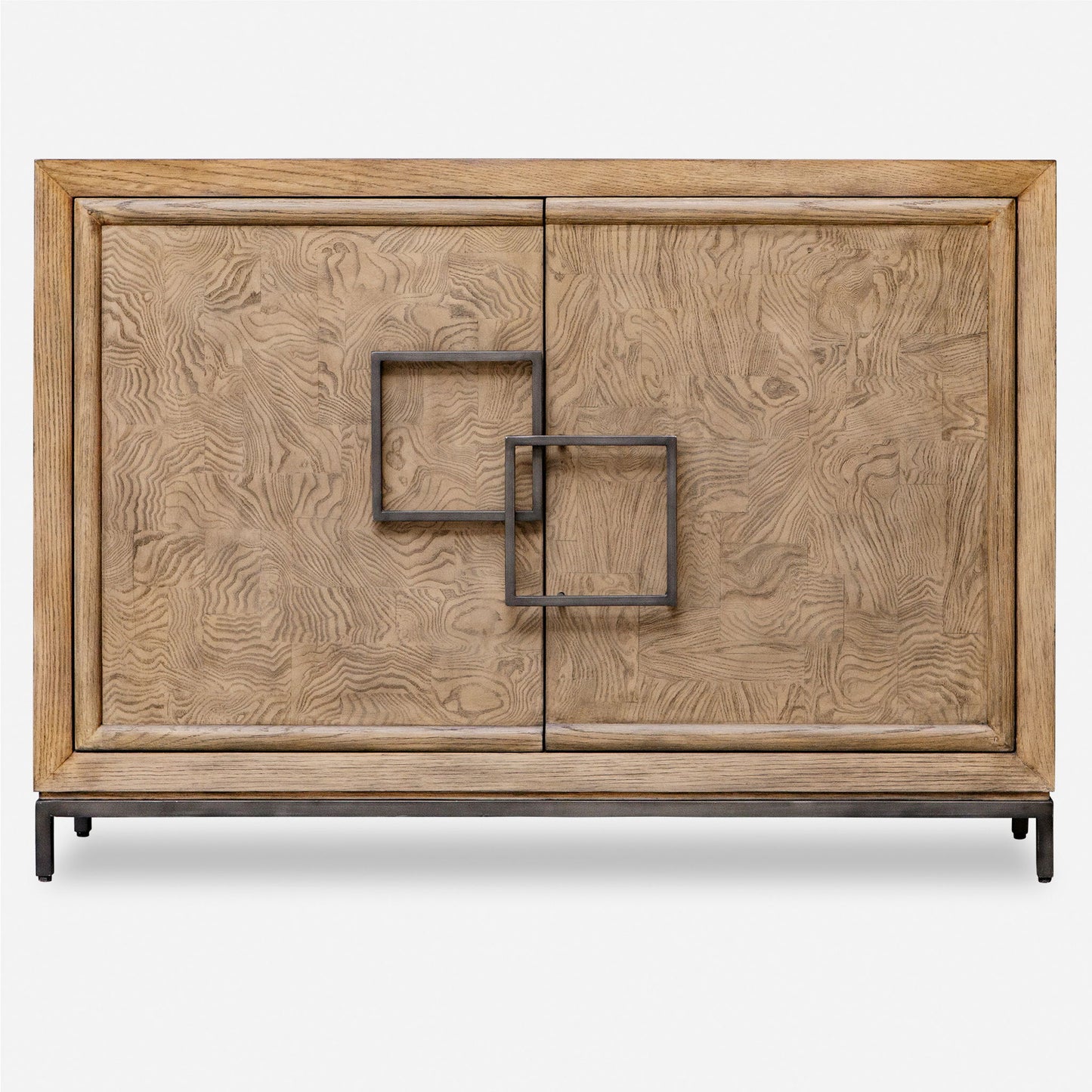 Paltrow - Burl 2 Door Cabinet - Woodtone