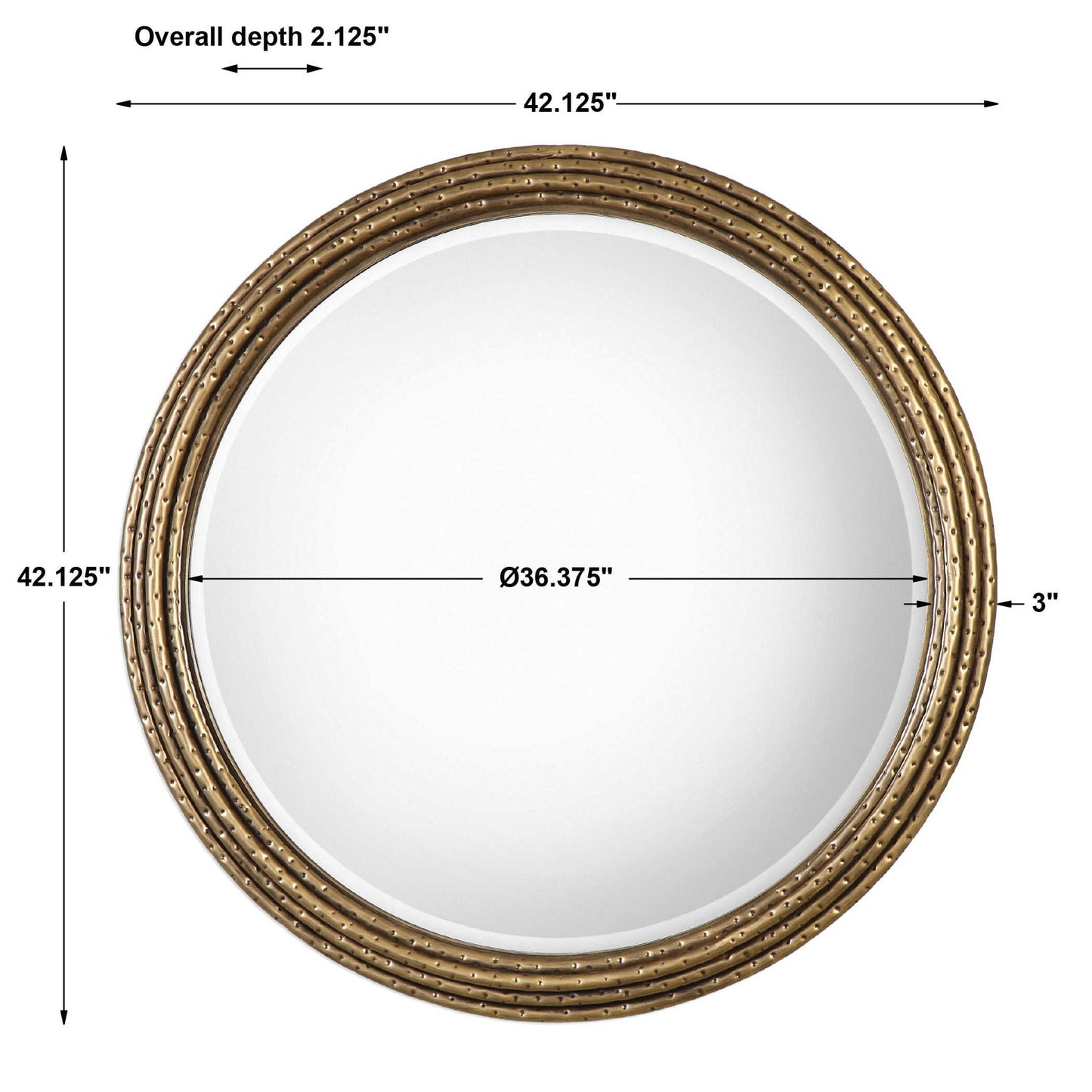 Spera - Round Mirror - Gold