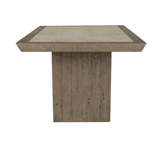Efron - Solid Wood Rectangle Dining Table - Distressed Gray/Antique White