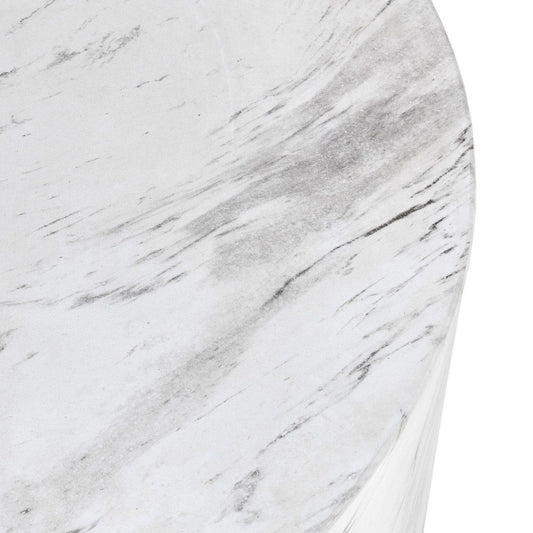 Arlette - Outdoor Round Coffee Table - White