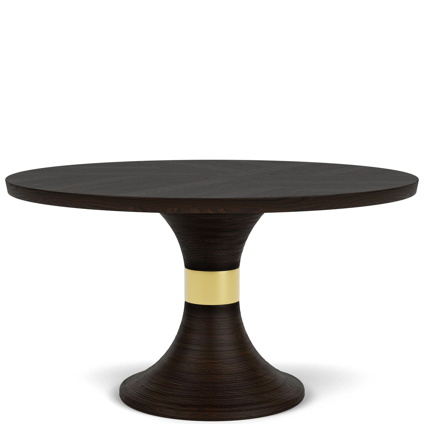 Lydia - Round Dining Table - Dark Brown