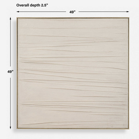 Walking The Line - Minimalist Canvas Art - Gray