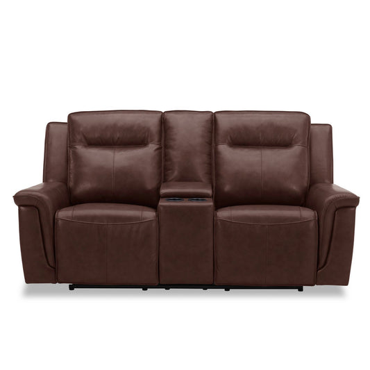Avery - Loveseat With Console P2 - Cognac