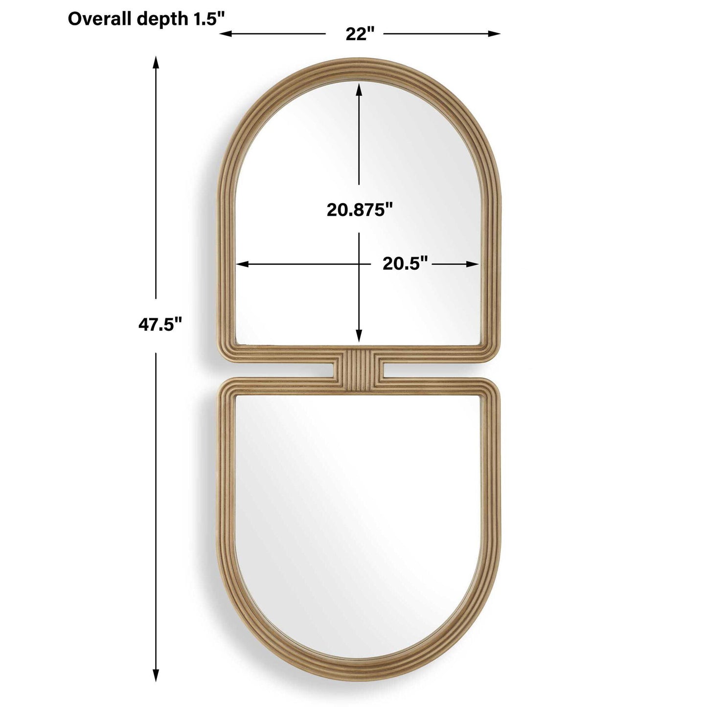 Jacques - Art Deco Mirror - Gold