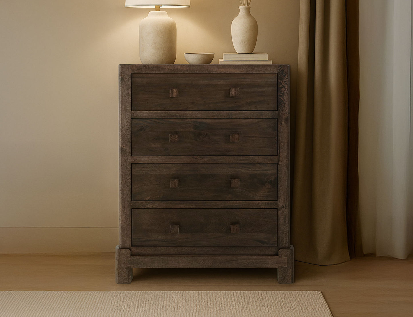 Dark Atenas - 4-Drawer Chest - Brown