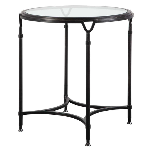 Samson - Glass Side Table - Black