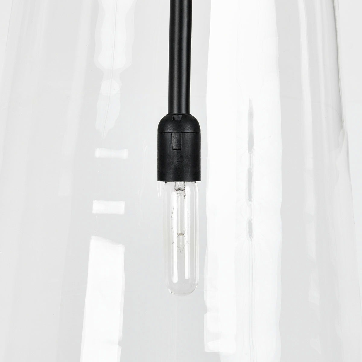 Camille - Glass Pendant - Black