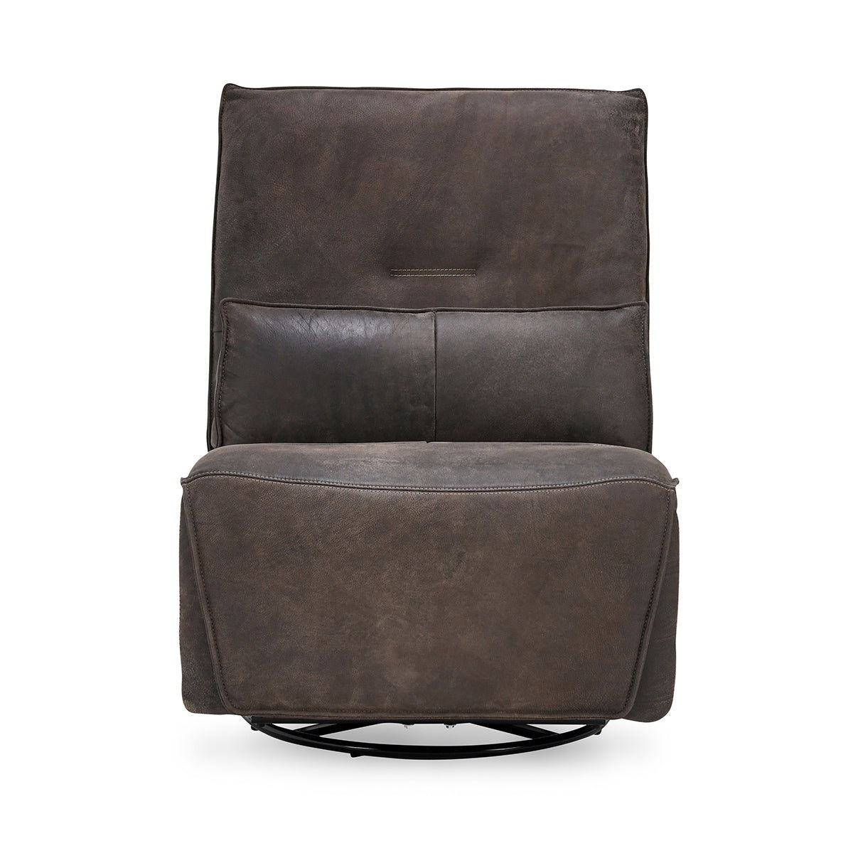 Paige - Leather Swivel Power Recliner - Rustic Brown