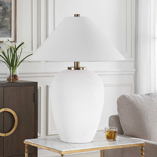 Merriton - Matt White Table Lamp - White