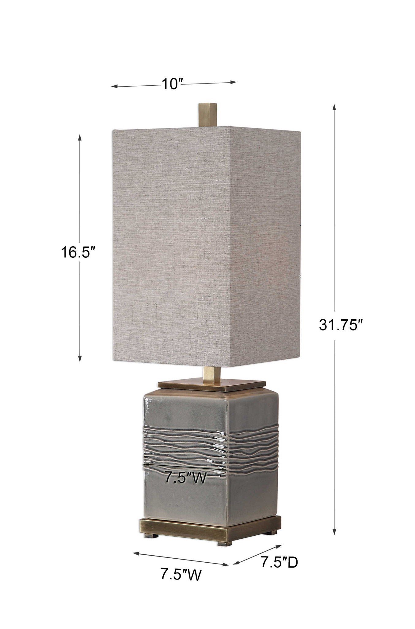 Covey - Glaze Buffet Lamp - Gray