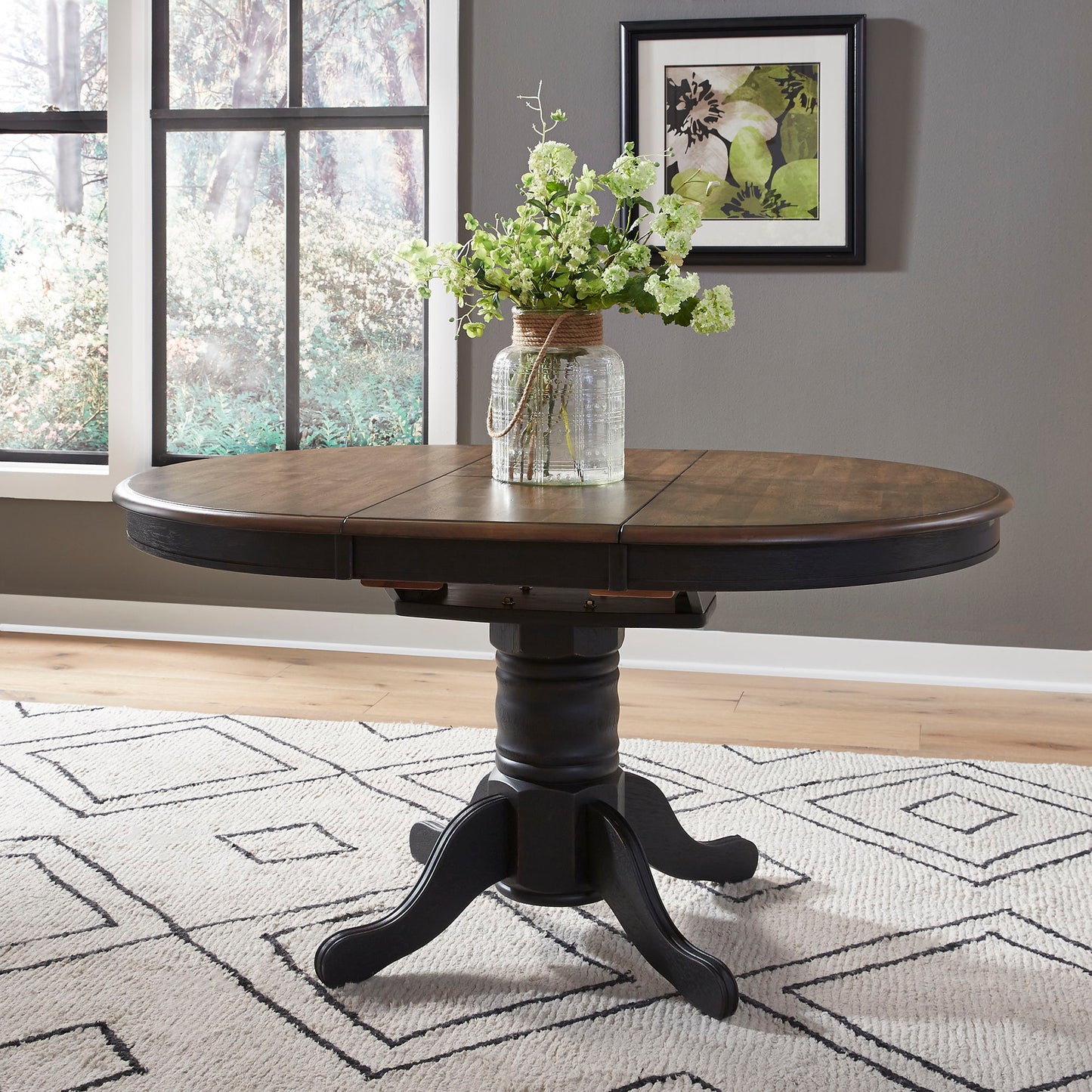 Carolina Crossing - Oval Pedestal Table Base - Black