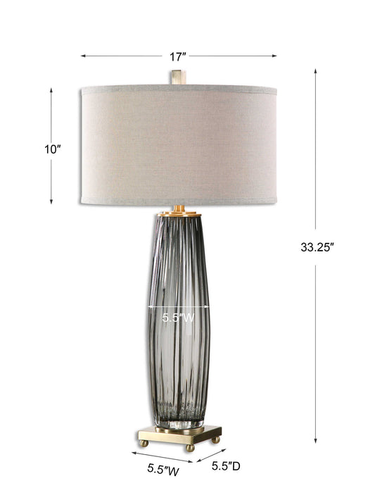 Vilminore - Glass Table Lamp - Gray
