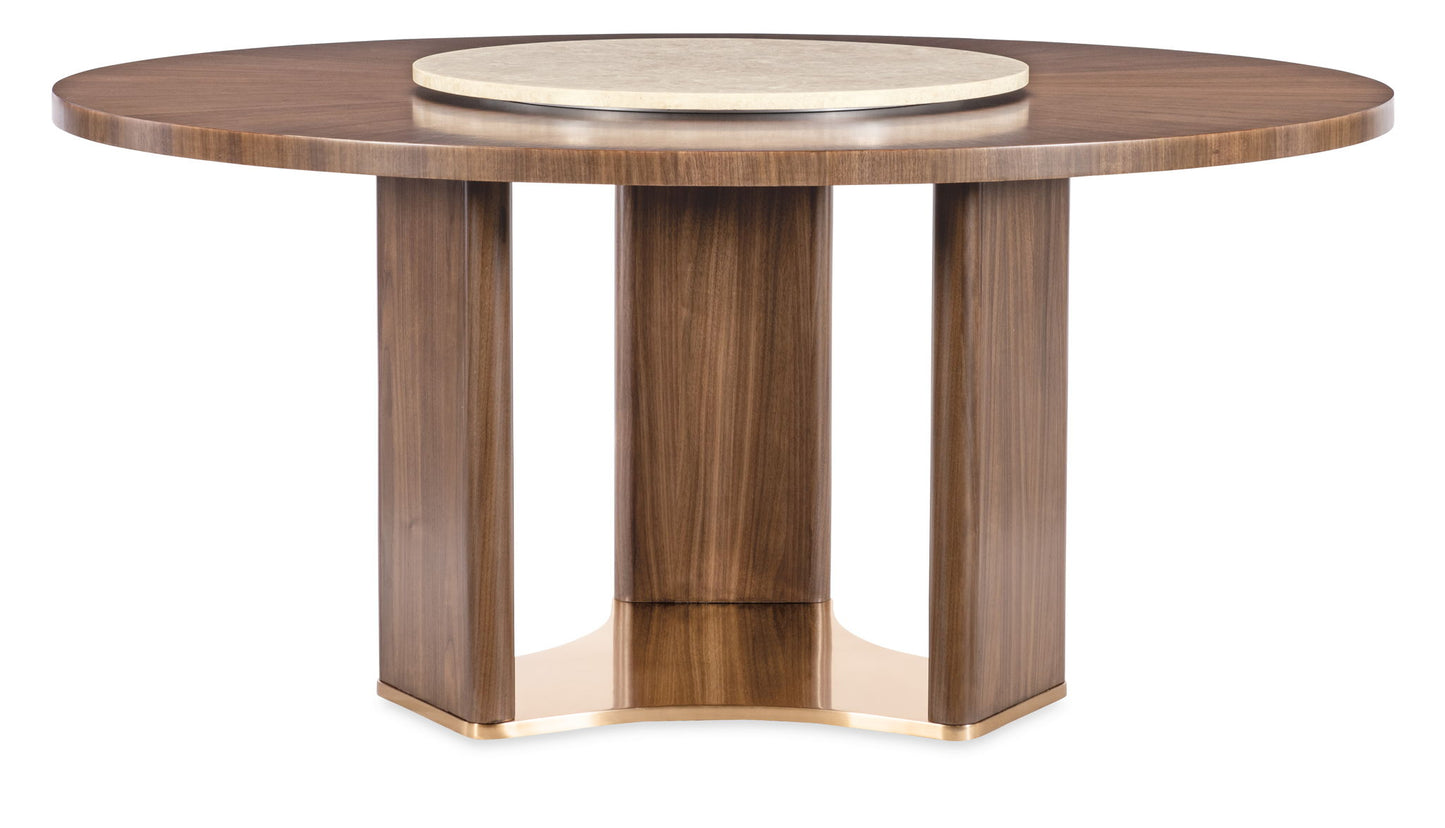 Eleana - Round Dining Table - Medium Wood