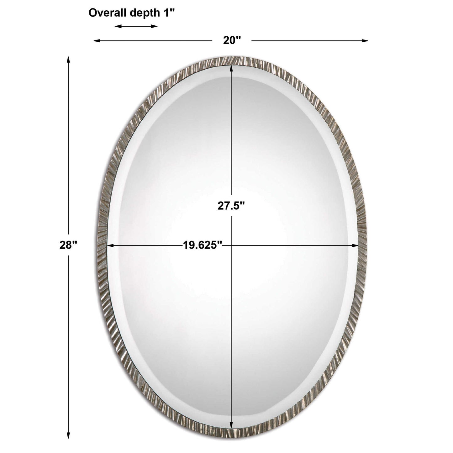 Annadel - Oval Wall Mirror - Pearl Silver