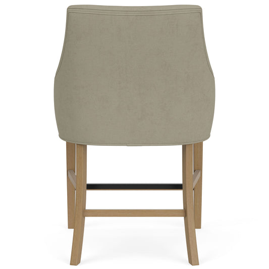 Mix-N-Match Chairs - Swoop Arm Upholstered Stool (Set of 2) - Gray