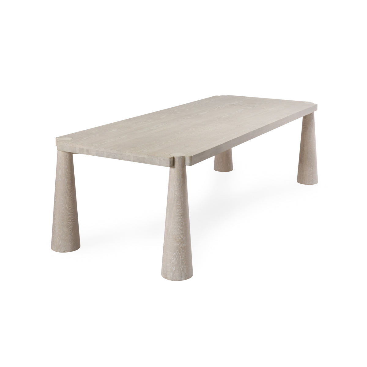 Atrop - Solid Wood 102" Dining Table - Milk White