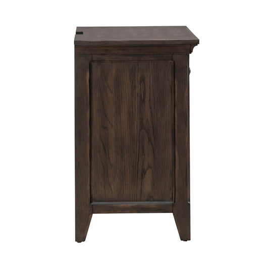 Paradise Valley - Nightstand With Charging Station - Dark Brown