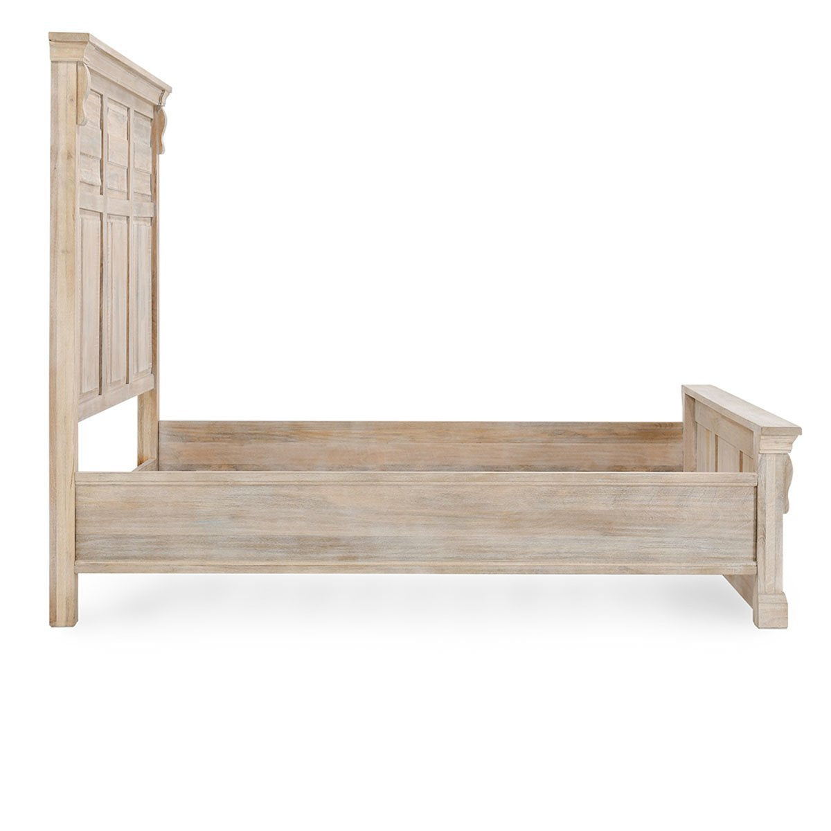 Adelaide - Eastern King Bed - Natural White Wash