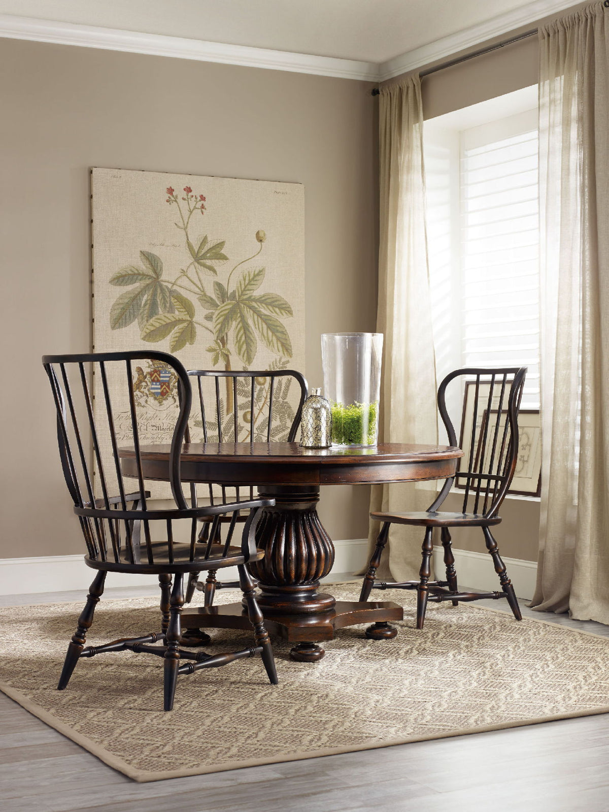 Sanctuary - Spindle Arm Chair (Set of 2) - Ebony