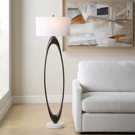 Sonic - Open Oval Floor Lamp - Bronze
