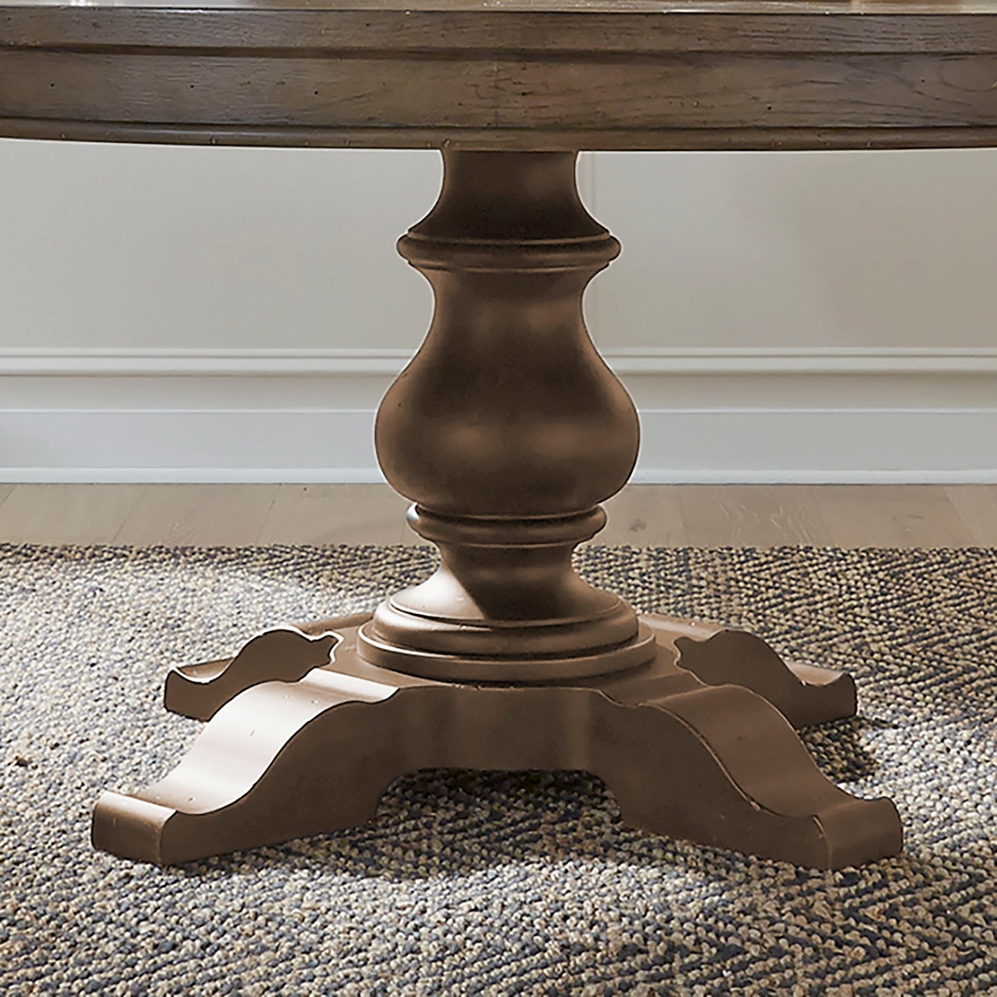Americana Farmhouse - Single Pedestal Table Base - Light Brown