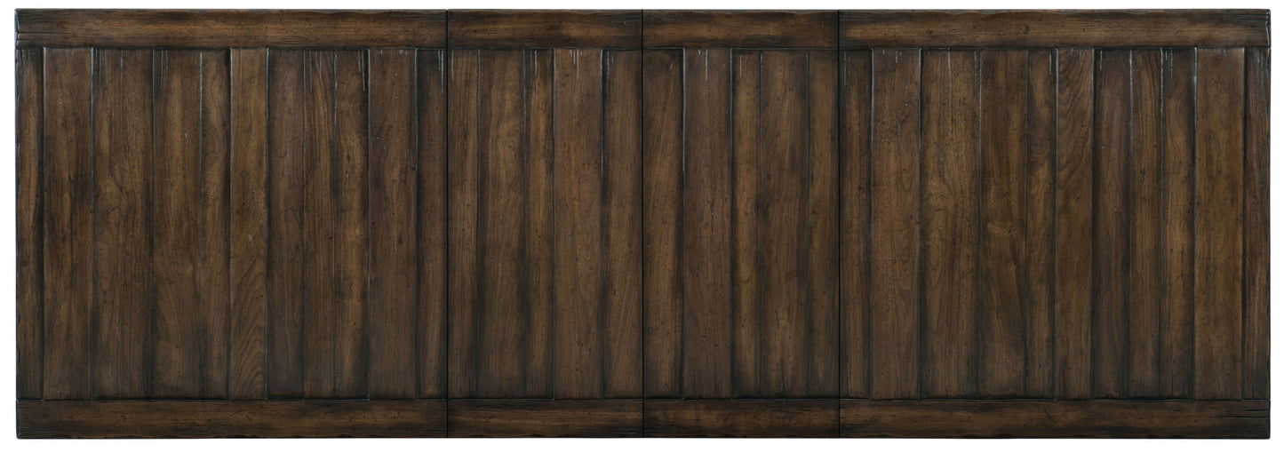 American Life - Roslyn County Trestle Dining Table With Leaves - Dark Brown