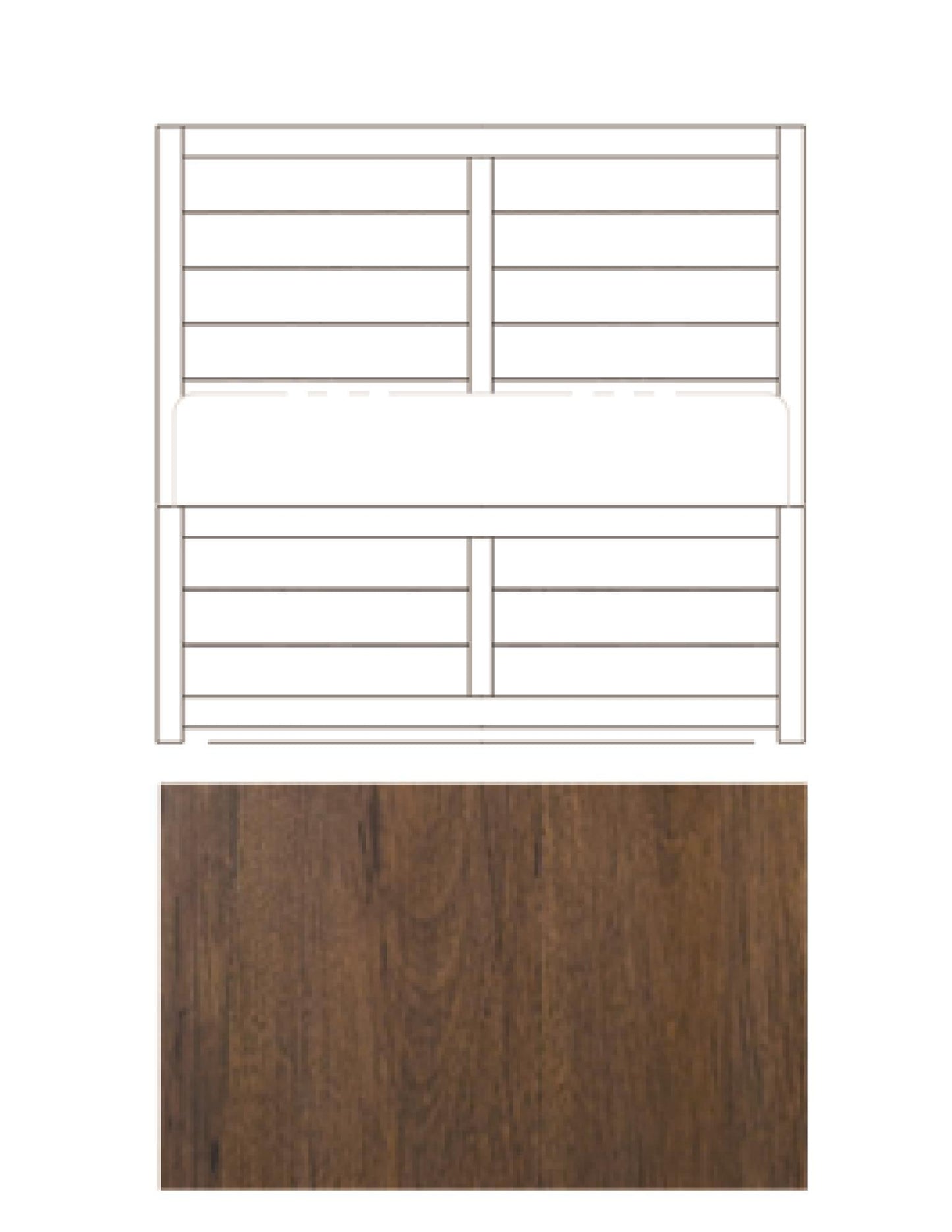 Lake House - Twin / Full Panel Side Rails - Pinecone