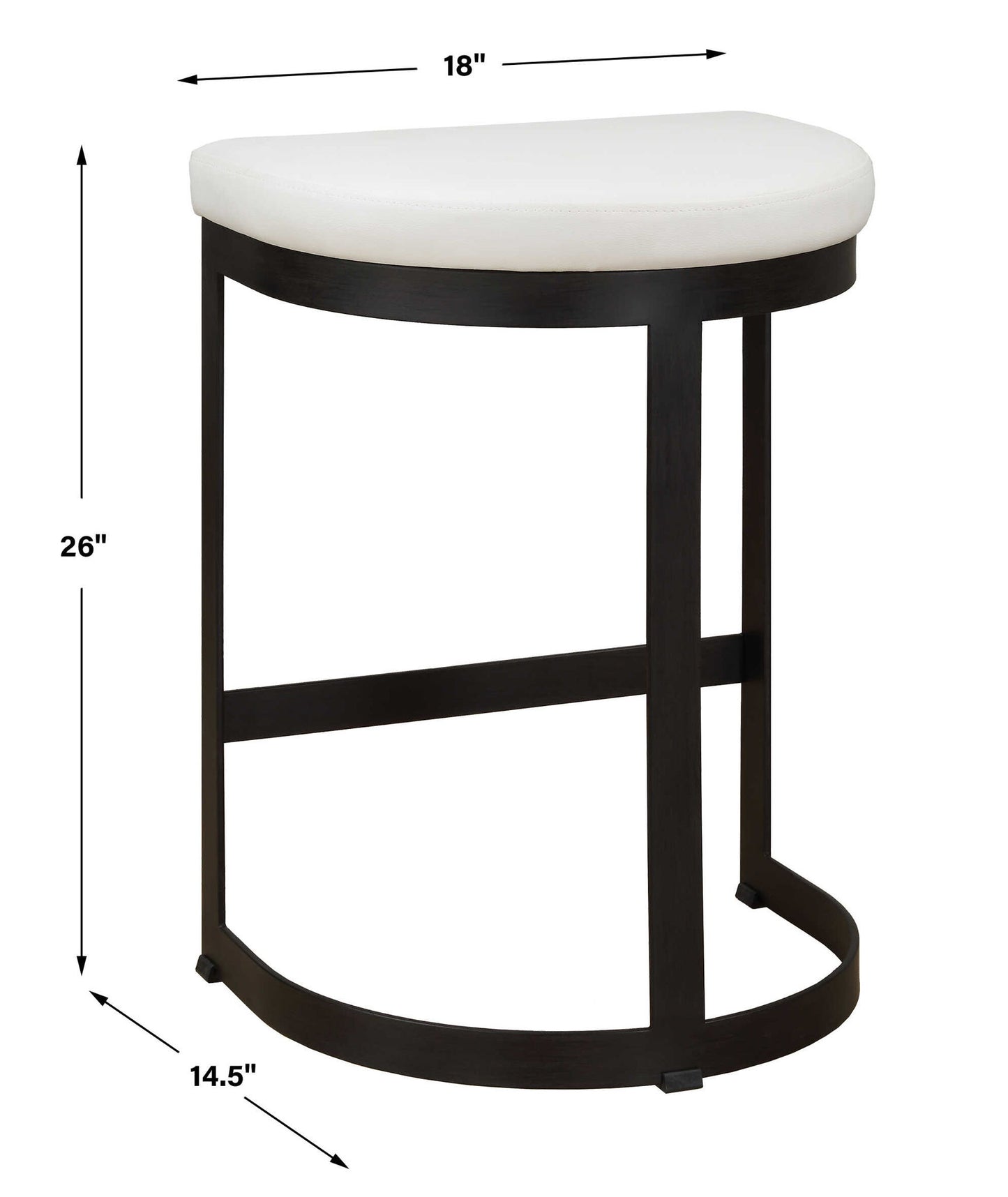 Ivanna - Counter Stool - White