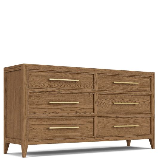 Halbrooke - Six Drawer Dresser - Light Brown