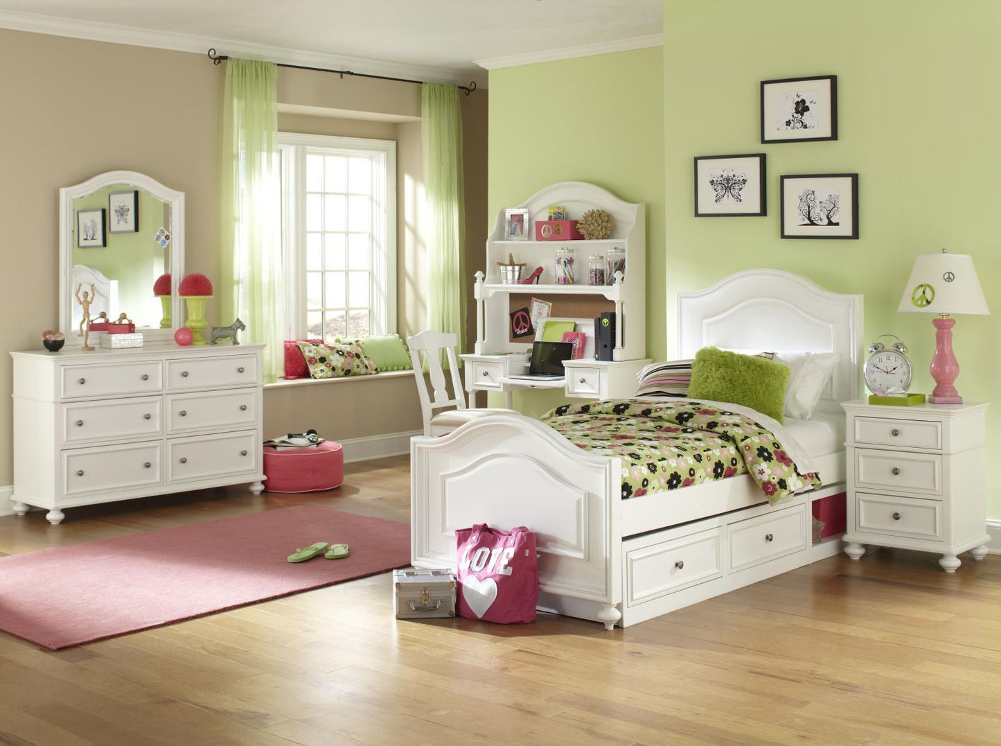 Madison - Bunk Rails With Slat Rolls - Natural White
