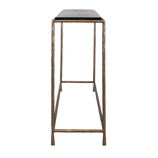 Ovard - Minimalist Metal Console Table - Brass