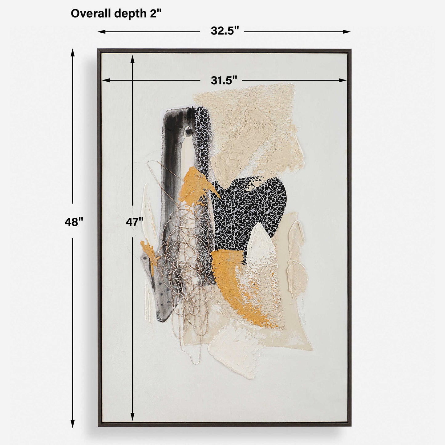 Scatter - Abstract Hand Painted Canvas Art - Black