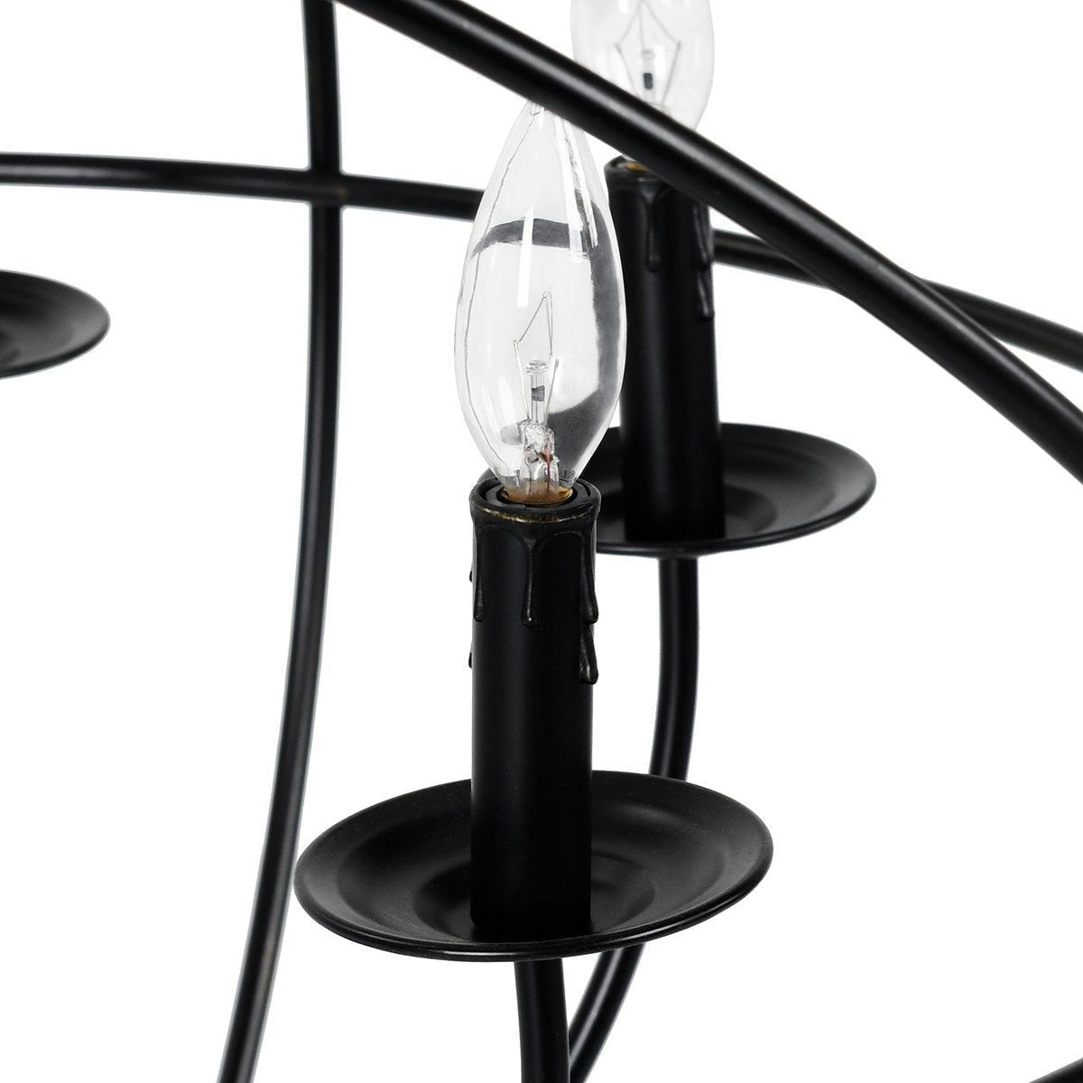Derince - Iron Chandelier Large - Black