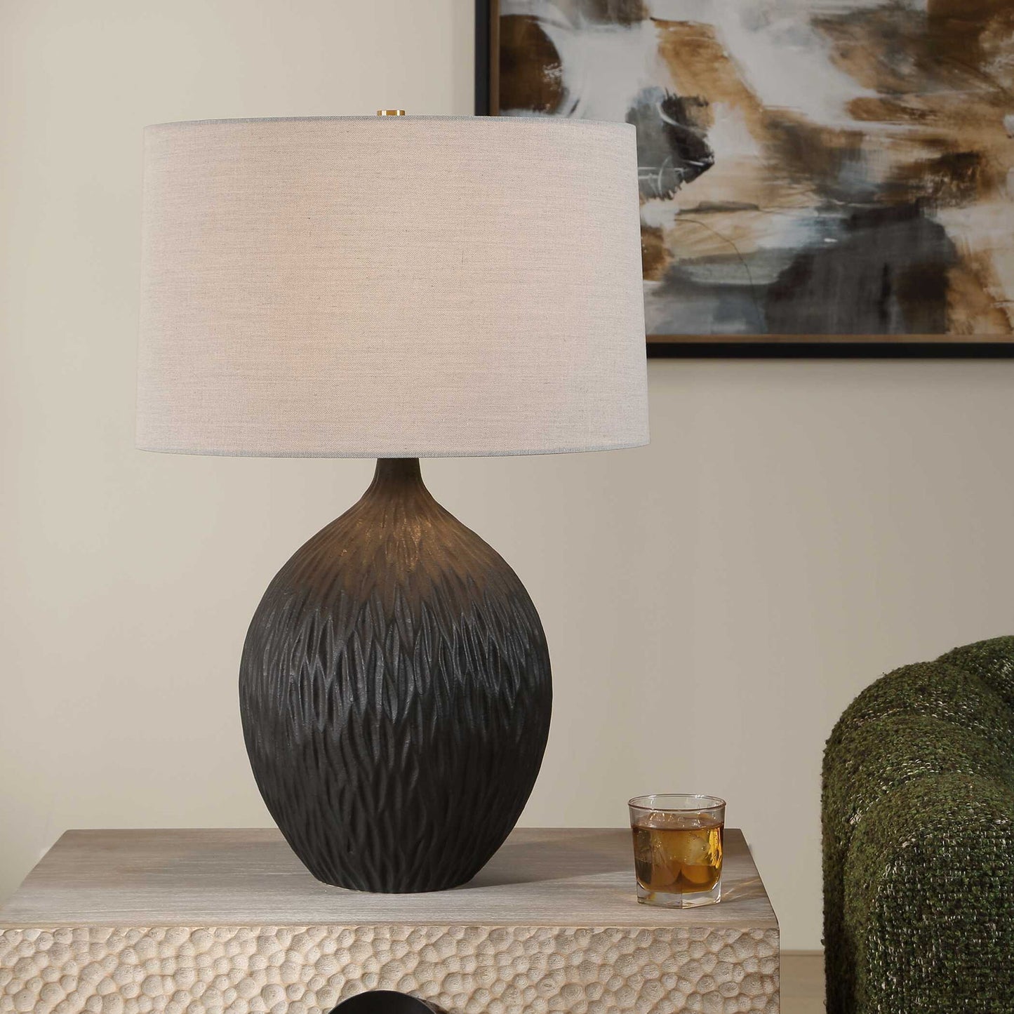 Levee - Satin Table Lamp - Black