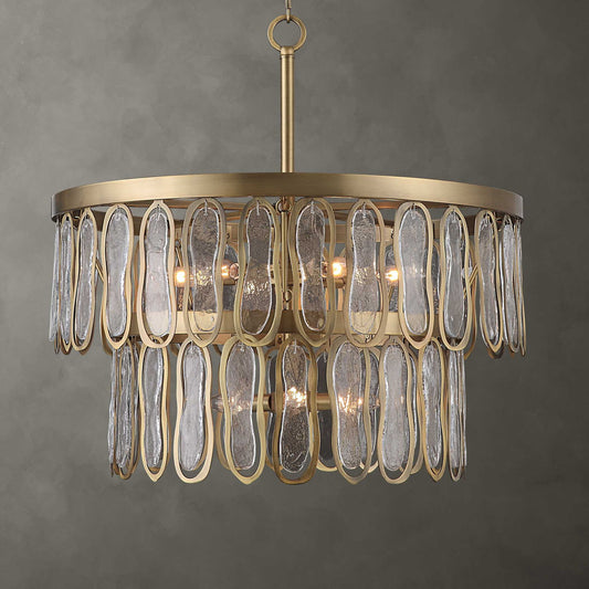 Aurelie - 9 Light Round Pendant - Brass