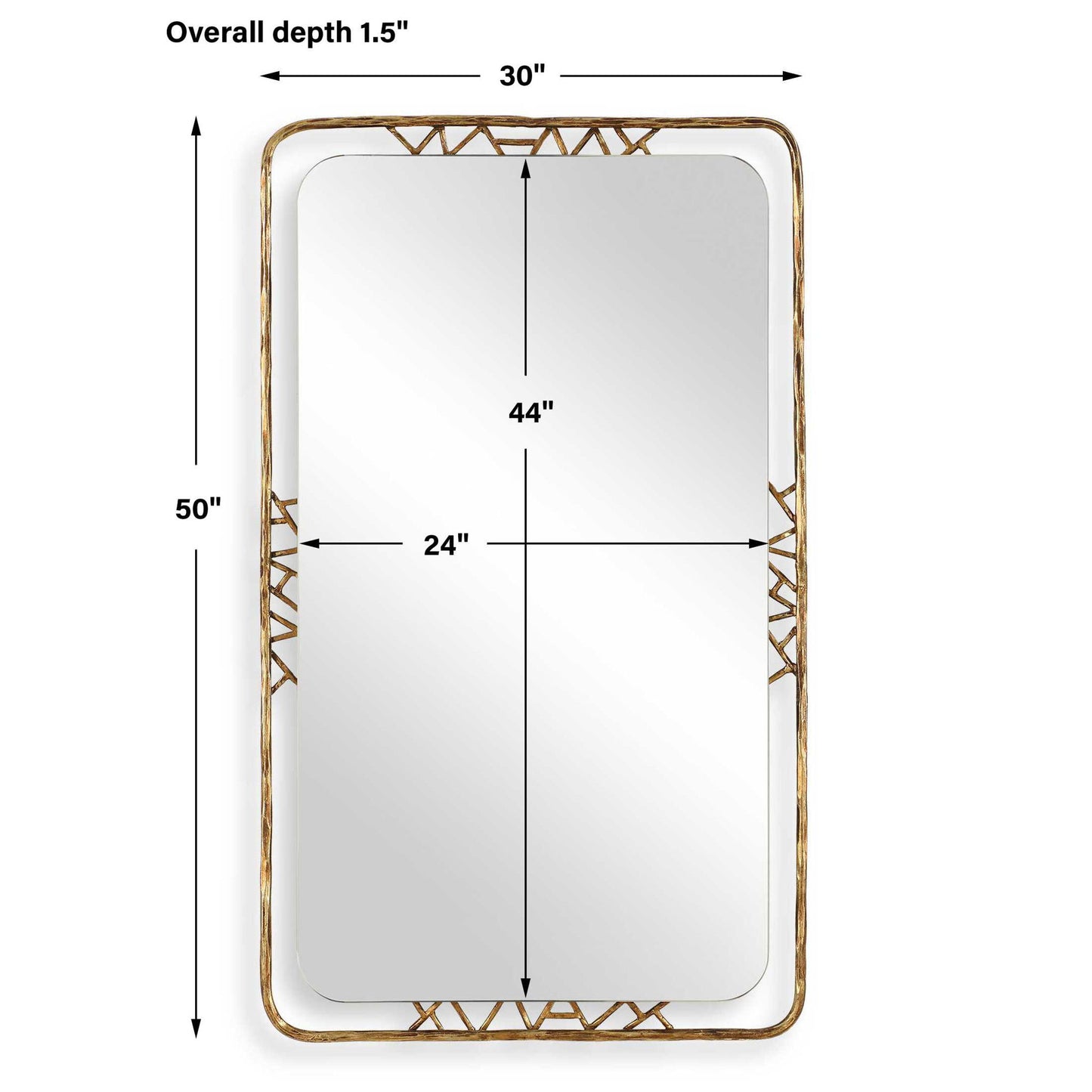 Tahoma - Mirror - Antiqued Gold