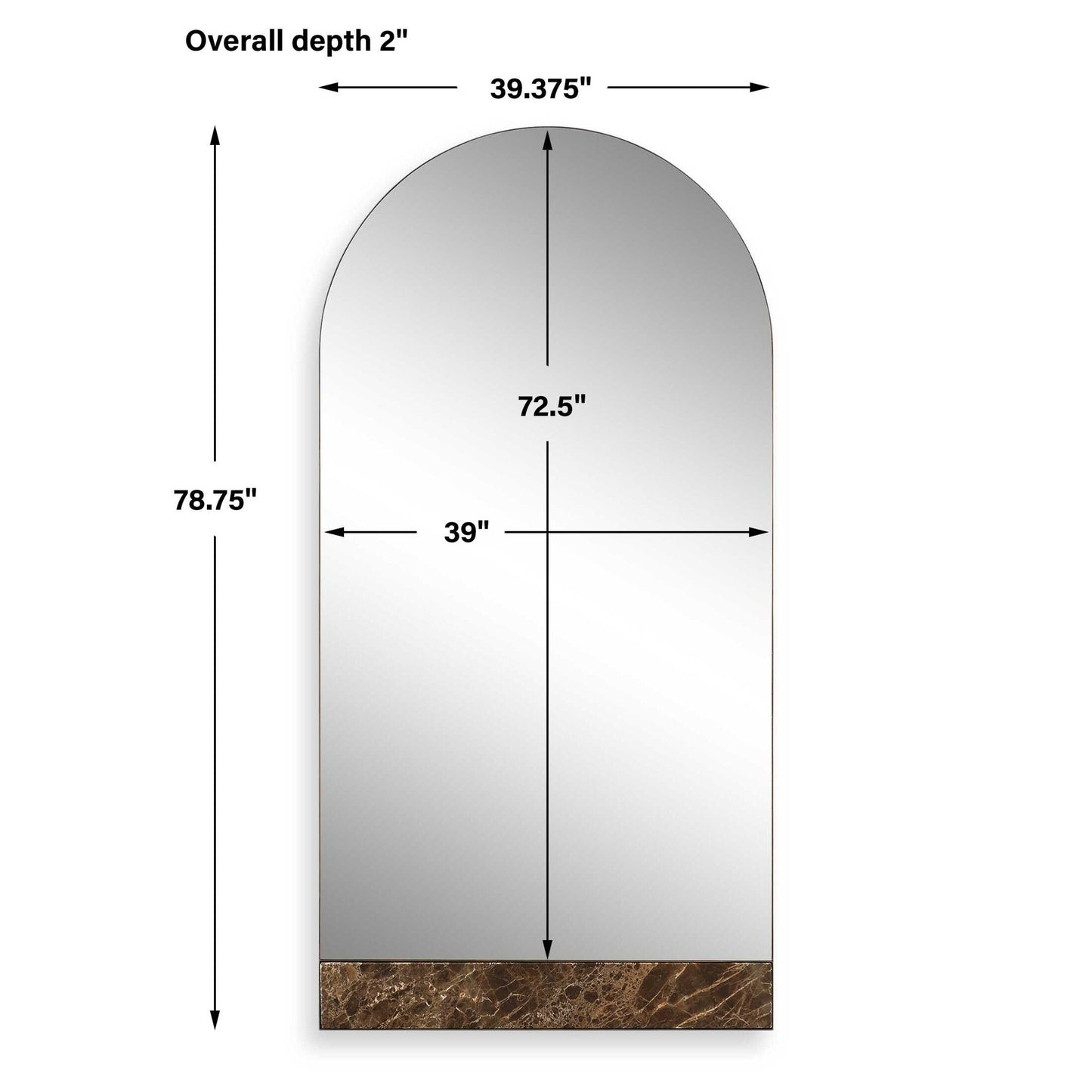 Hanover - Marble Arch Mirror - Bronze / Brown
