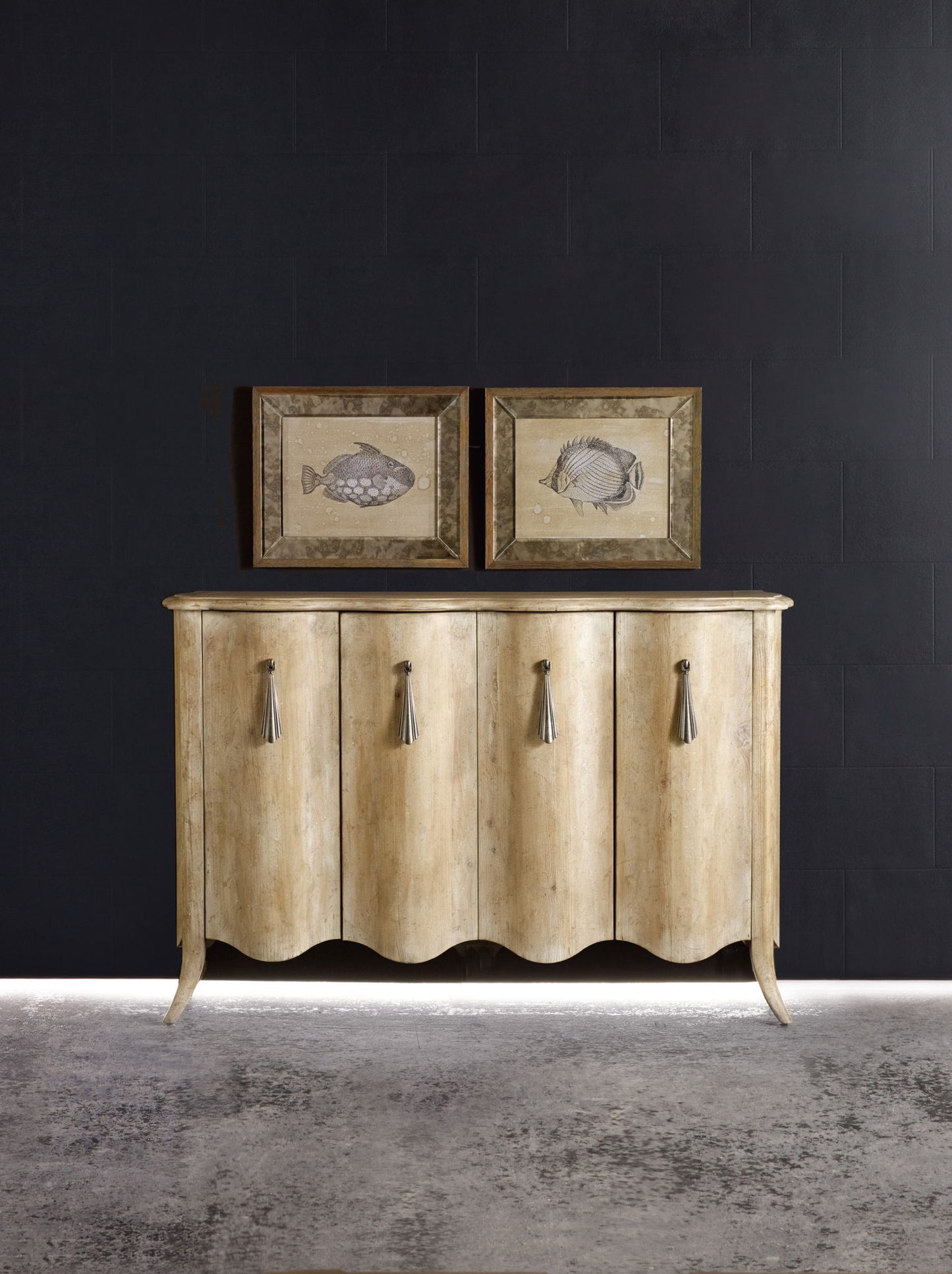 Melange - Draped Credenza - Light Brown