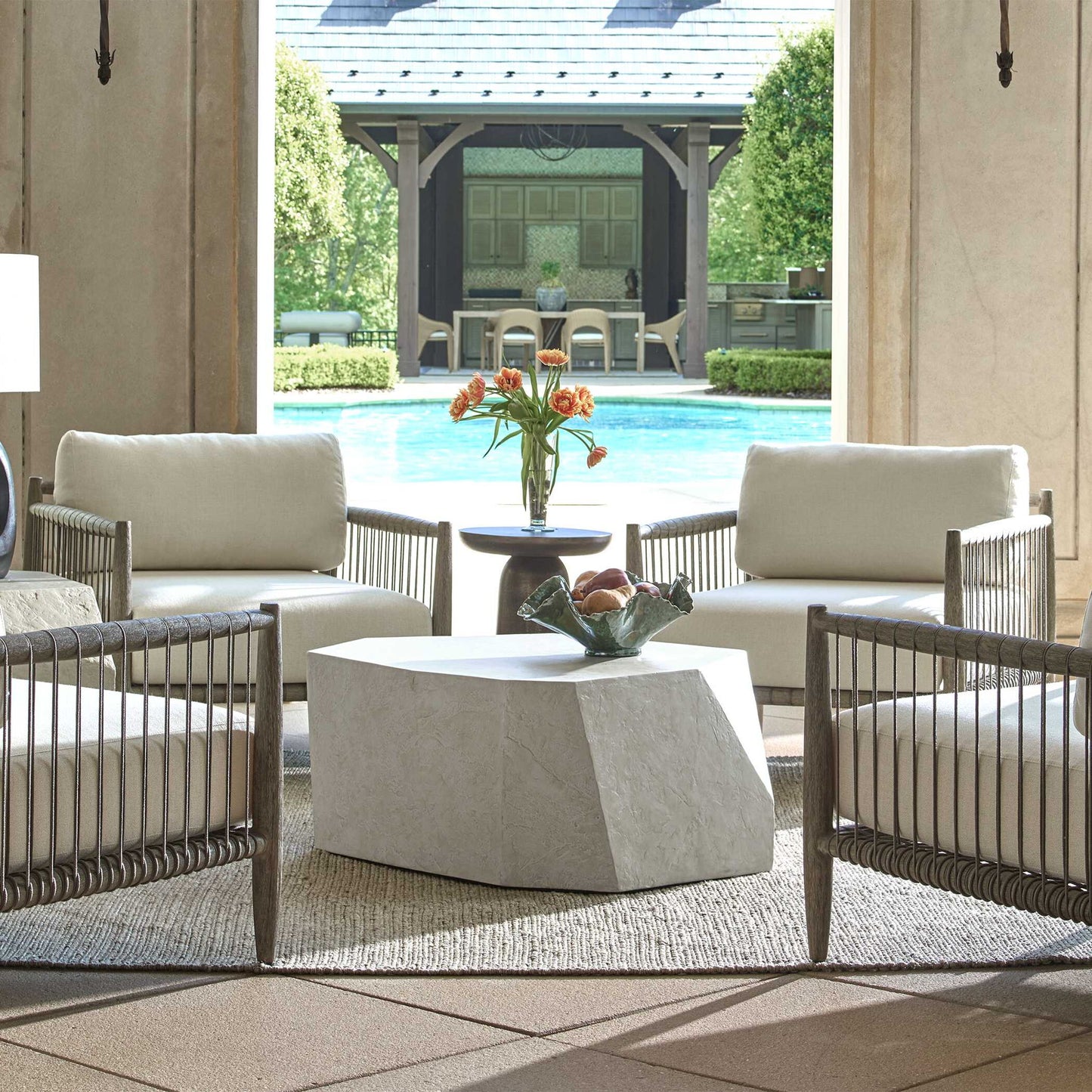Parra - Outdoor Coffee Table - Limestone