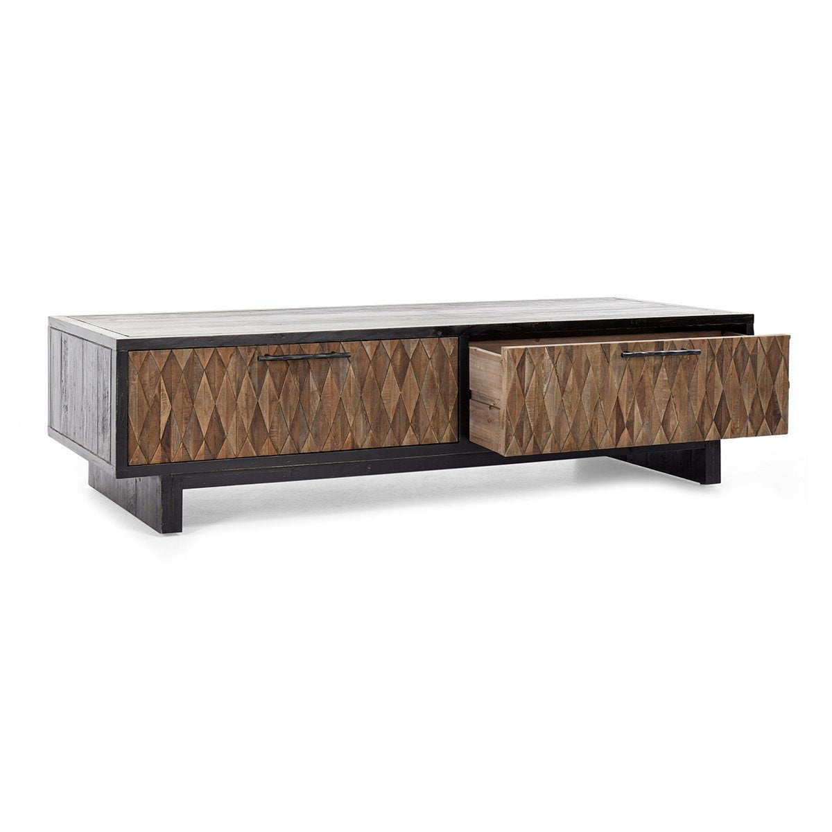 Anton - 4 Drawer Coffee Table - Black/Natural