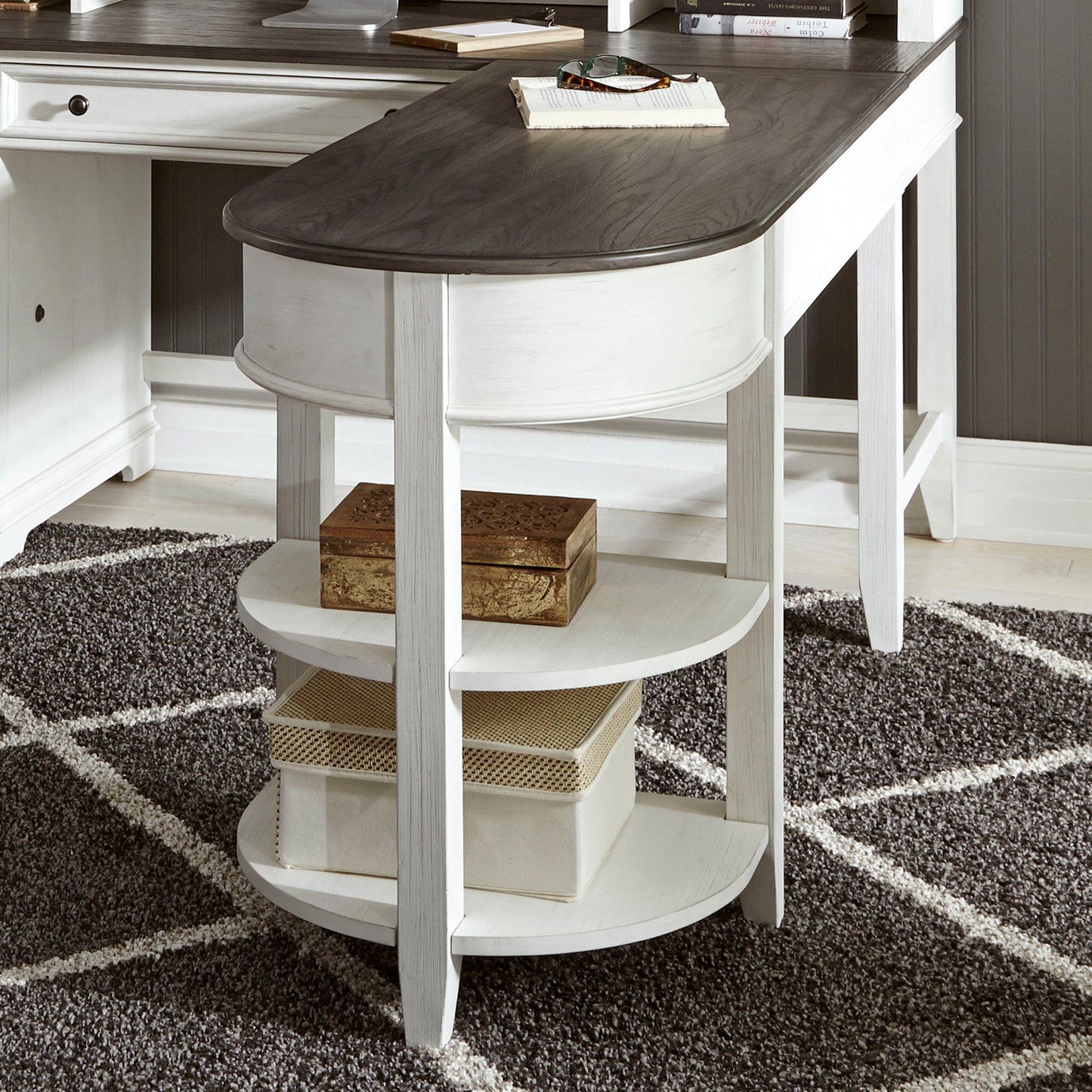 Allyson Park - L Writing Desk Top - White