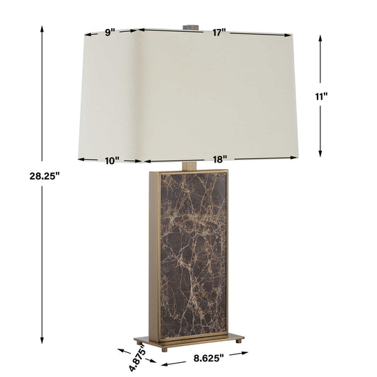 Lafferty - Marble Table Lamp - Dark Brown