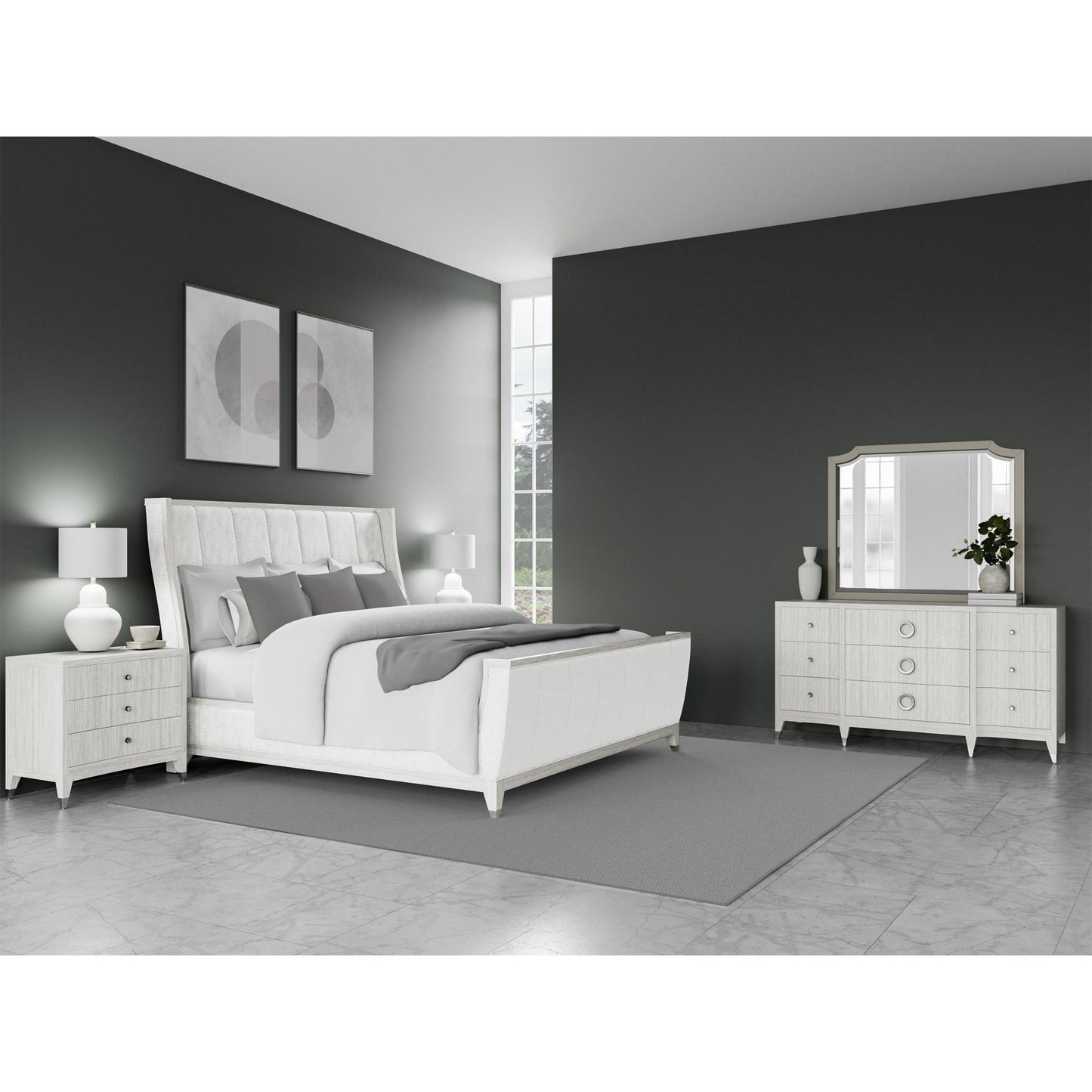 Hepburn - Queen / King Bed Rails - White