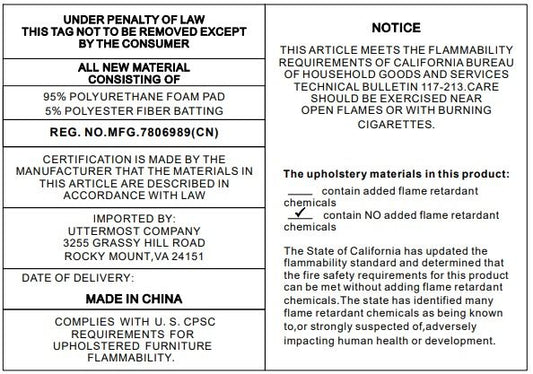 Brisby - Gray Fabric Small Bench