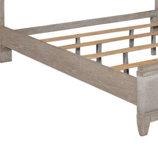 Belmar - California King Upholstered Rails - Washed Taupe