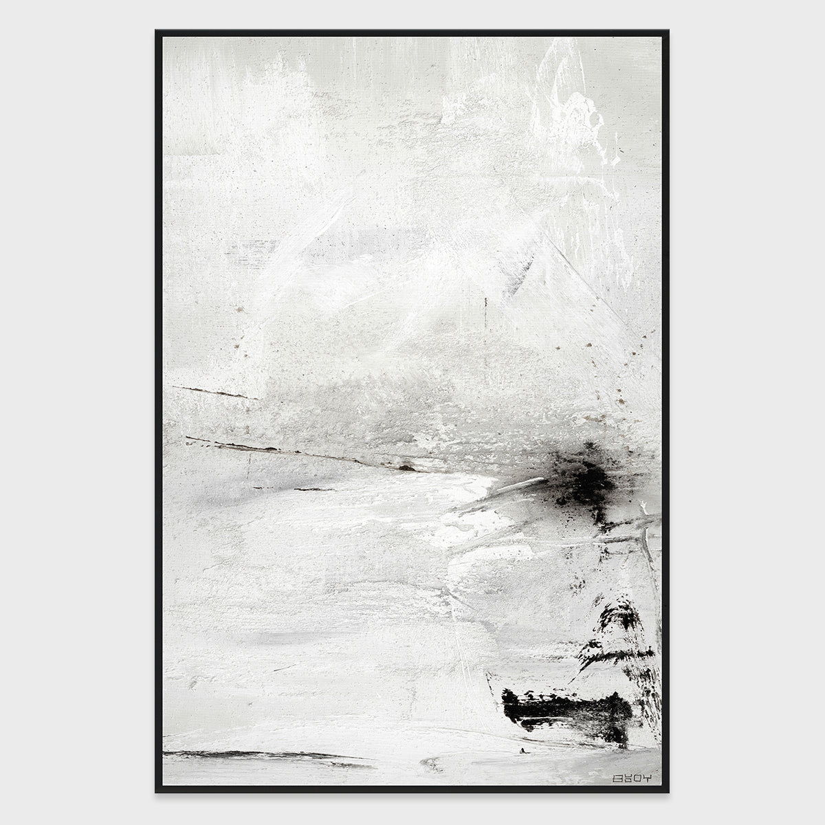 Silence II - 40" x 60" Painting Art by Buddy Whitlock - White