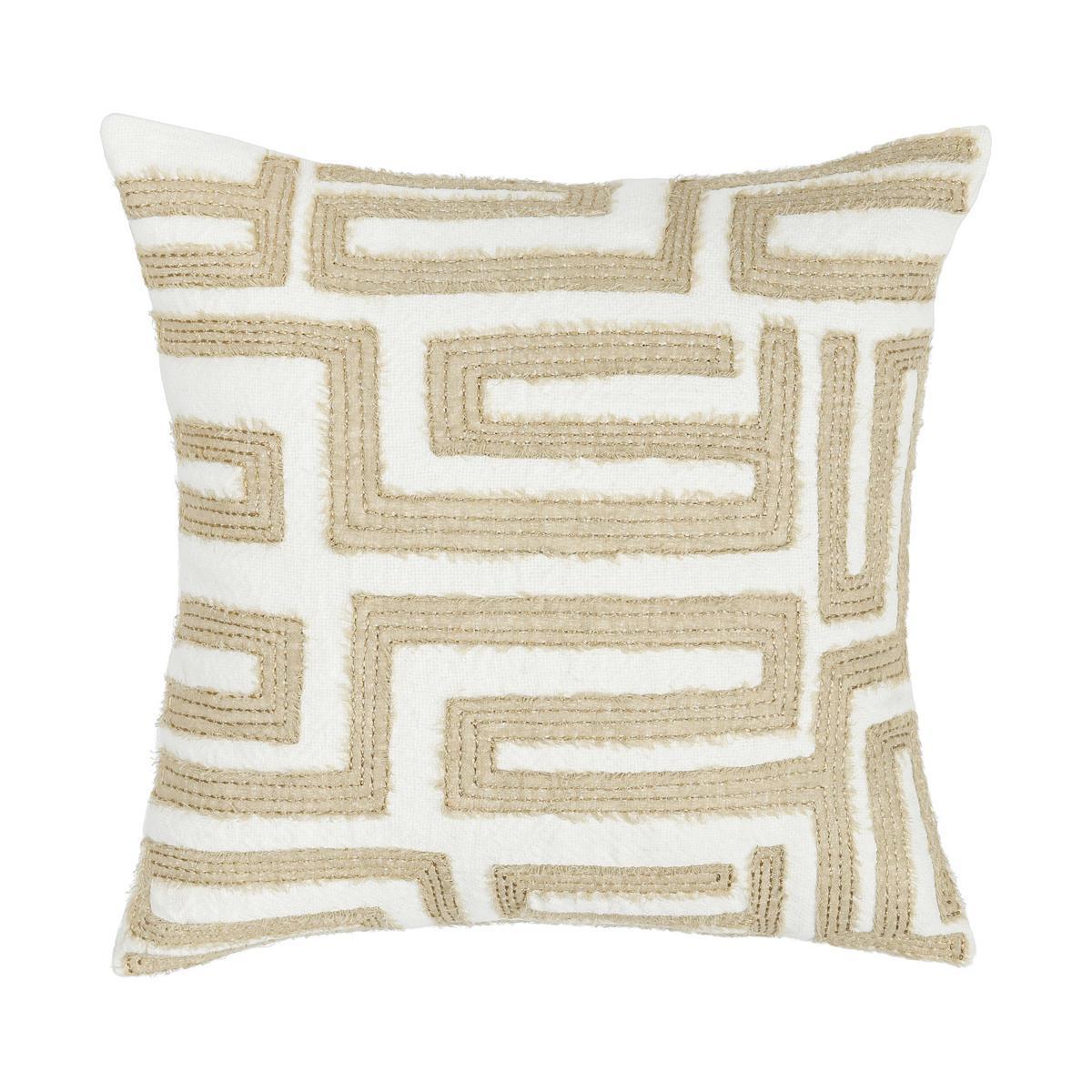 Villa Classics - Mateo 22" x 22" Pillow - Metallic Gold / Ivory